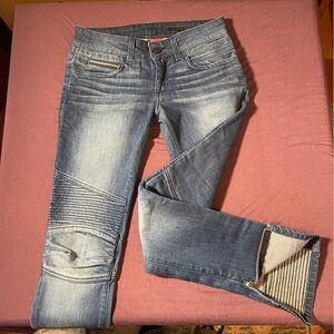 Rockstar Sushi Moto Denim Jeans Zipper Ankle - Size 26
